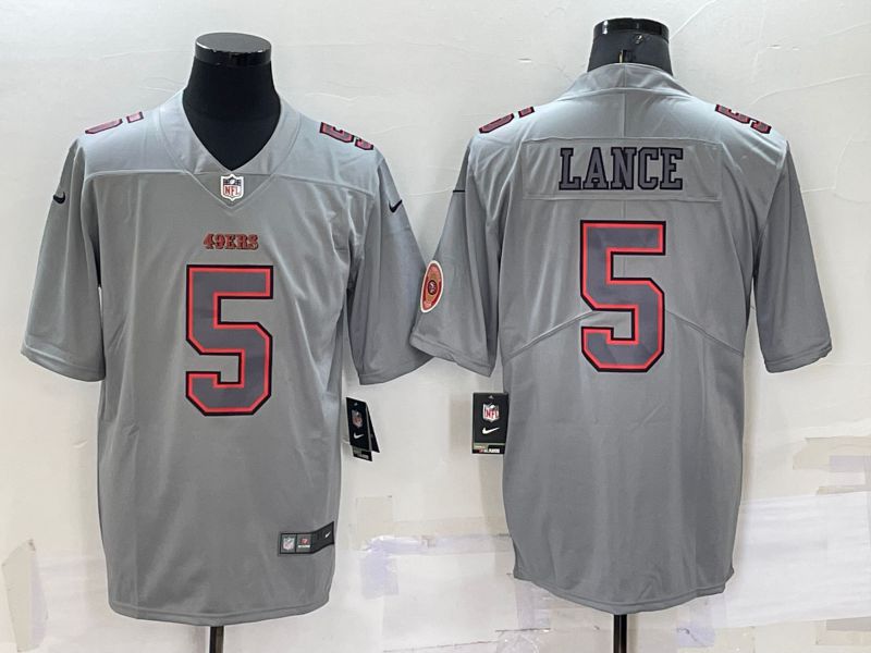 Men San Francisco 49ers #5 Lance Nike Atmospheric Gray style Limited NFL Jersey->san francisco 49ers->NFL Jersey